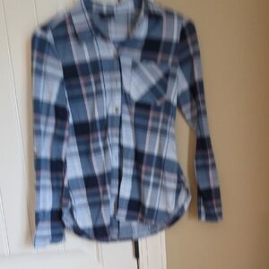 Blue Plaid Womens Shirt
